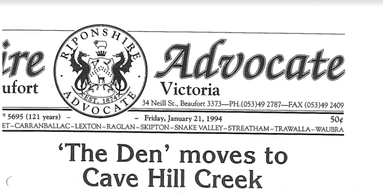 The Den: A History - Cave Hill Creek